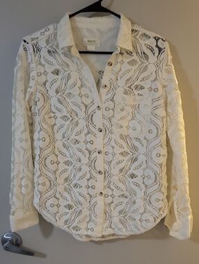 Mauve By Anthropolofie Lace Blouse